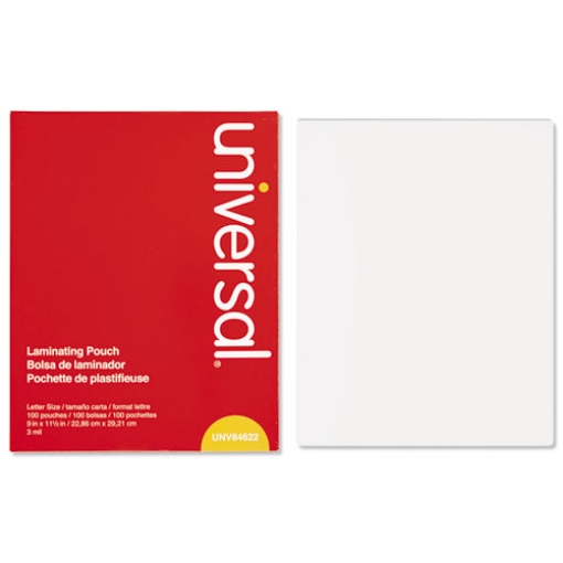 Picture of Laminating Pouches, 3 Mil, 9" X 11.5", Gloss Clear, 100/box