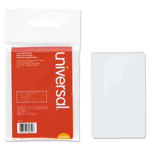 Picture of Laminating Pouches, 5 Mil, 2.13" X 3.38", Gloss Clear, 25/pack