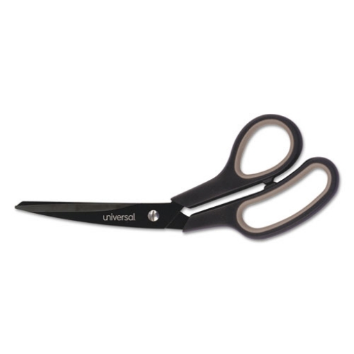 Picture of Industrial Carbon Blade Scissors, 8" Long, 3.5" Cut Length, Black/gray Offset Handle