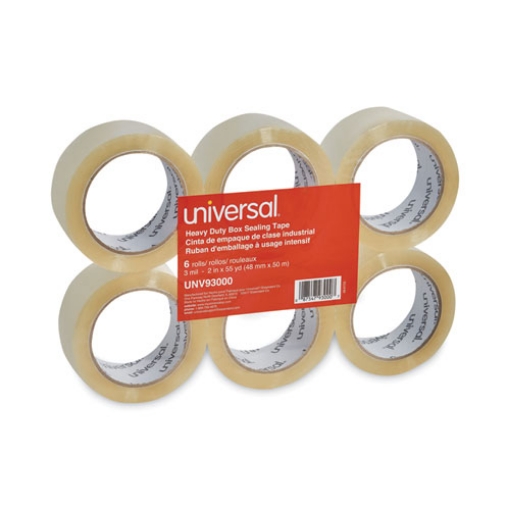 Picture of Heavy-Duty Box Sealing Tape, 3" Core, 1.88" X 54.6 Yds, Clear, 6/box