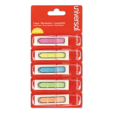 Picture of Deluxe Pop-Up Page Flags, 0.5 x 1.75, Five Assorted Colors, 35 Flags/Dispenser, 5 Dispensers/Pack