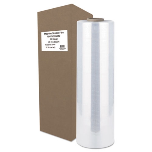 Picture of Machine Stretch Film, 20" x 5,000 ft, 20.3 mic, (80-Gauge), Clear