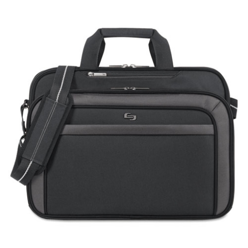 Picture of Pro CheckFast Briefcase, Fits Devices Up to 17.3", Polyester, 17 x 5.5 x 13.75, Black