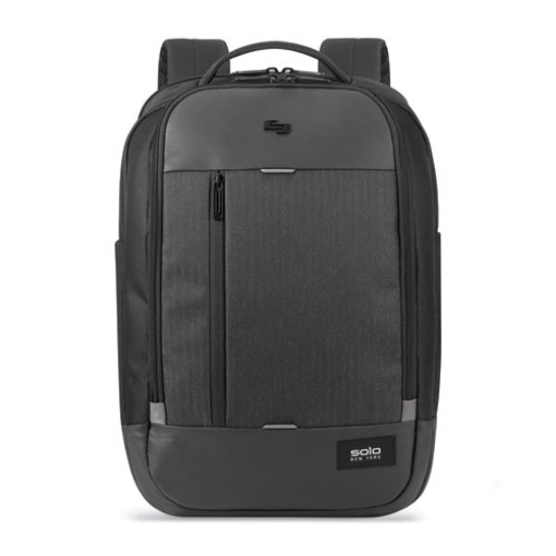 Picture of Magnitude Backpack, Fits Devices Up to 17.3", Polyester, 12.5 x 6 x 18.5, Black Herringbone