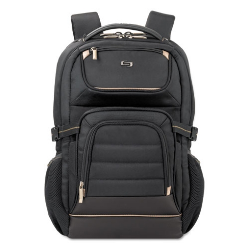 Picture of Pro Backpack, Fits Devices Up to 17.3", Polyester, 12.25 x 6.75 x 17.5, Black