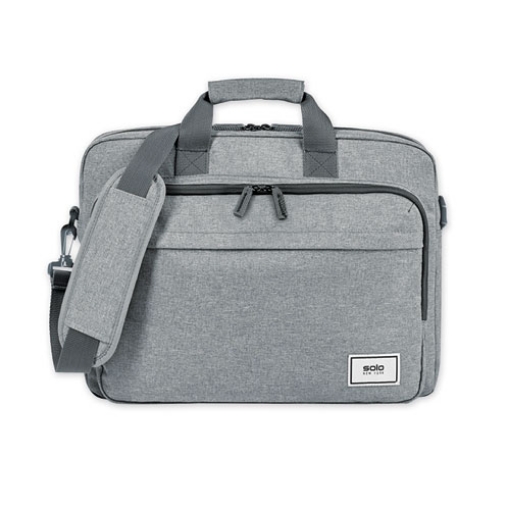 Picture of Sustainable Re:cycled Collection Laptop Bag, Fits Devices Up to 15.6", Recycled PET Polyester, 16.25 x 4.5 x 12, Gray