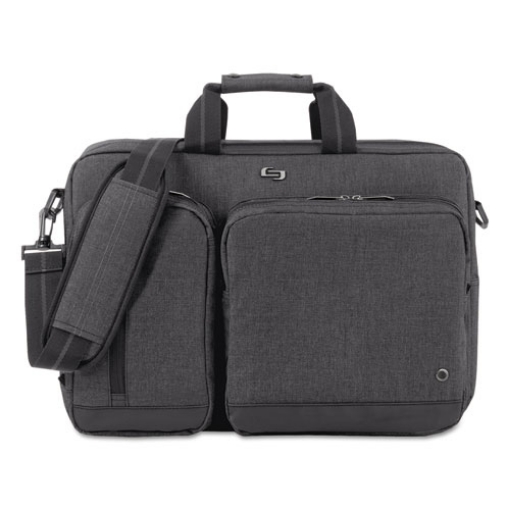 Picture of Urban Hybrid Briefcase, Fits Devices Up to 15.6", Polyester, 16.75" x 4" x 12", Gray