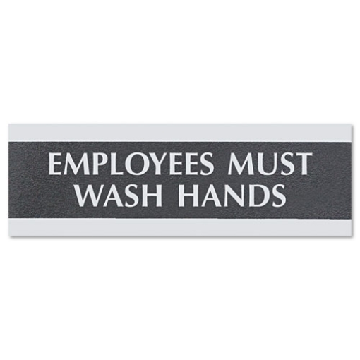 Picture of Century Series Office Sign, Employees Must Wash Hands, 9 X 3