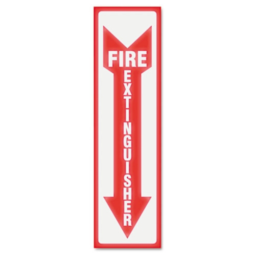 Picture of Glow In The Dark Sign, 4 X 13, Red Glow, Fire Extinguisher