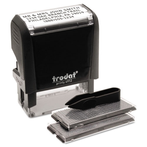 Picture of Printy Do It Yourself Self-Inking Message Stamp, 0.75" x 1.88", Black