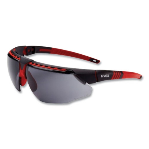 Picture of Avatar Safety Glasses, Black/Red Polycarbonate Frame, Gray Polycarbonate Lens