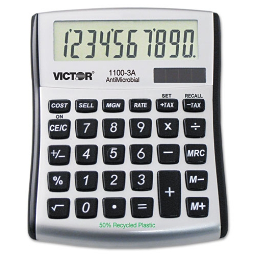 Picture of 1100-3a Antimicrobial Compact Desktop Calculator, 10-Digit Lcd