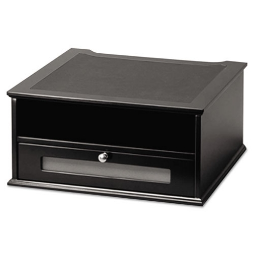 Picture of Midnight Black Collection Monitor Riser, 13" X 13" X 6.5", Black, Supports 50 Lbs