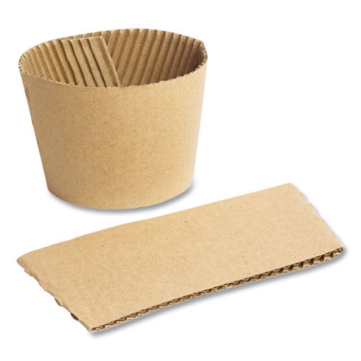 Picture of Kraft Hot Cup Sleeves, Fits Vegware 79-Series Hot Cups, Kraft, 1,000/Carton