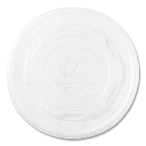 Picture of 115-Series Flat Hot Lids, For Use With 115-Series Soup Containers, White, Plastic, 500/Carton