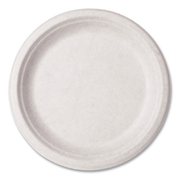 Picture of Nourish Molded Fiber Tableware, Plate, 9" Diameter, White, 500/Carton