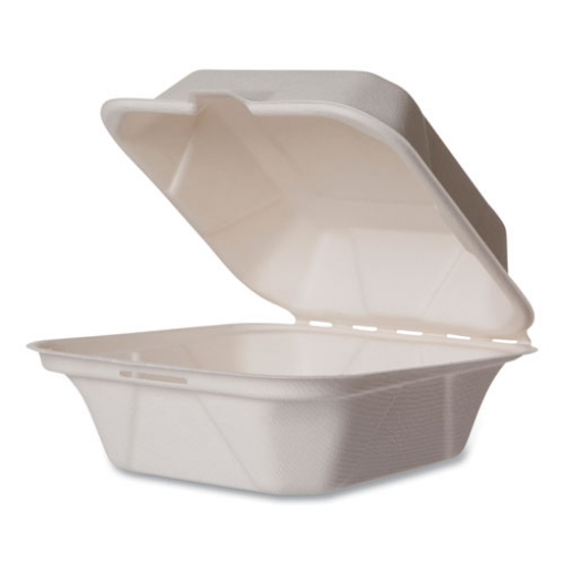 Picture of Nourish Molded Fiber Takeout Containers, 6 x 6 x 2, White, Sugarcane, 400/Carton