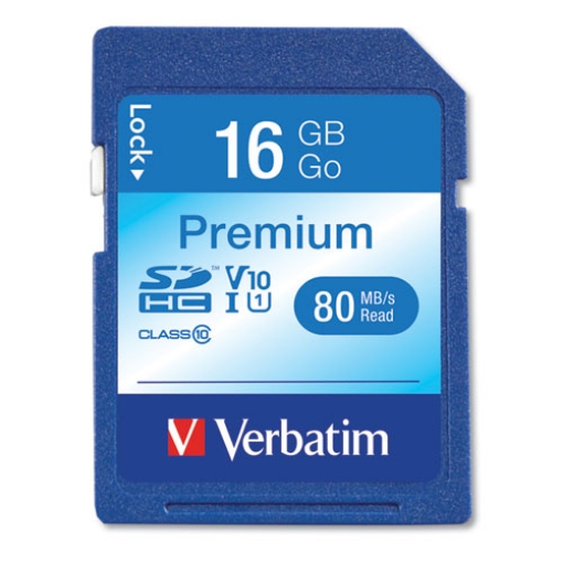 Picture of 16gb Premium Sdhc Memory Card, Uhs-I V10 U1 Class 10, Up To 80mb/s Read Speed