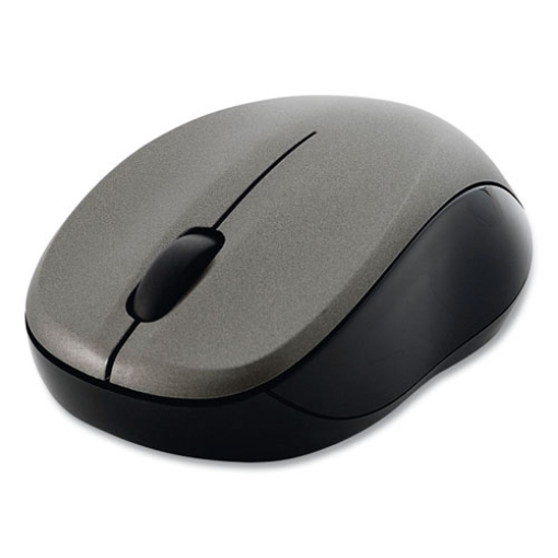 Picture of Silent Wireless Blue Led Mouse, 2.4 Ghz Frequency/32.8 Ft Wireless Range, Left/right Hand Use, Graphite