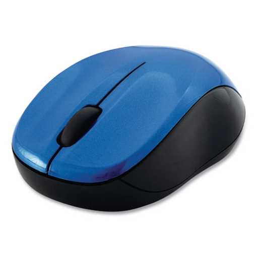 Picture of Silent Wireless Blue Led Mouse, 2.4 Ghz Frequency/32.8 Ft Wireless Range, Left/right Hand Use, Blue