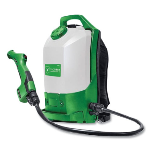 Picture of PROFESSIONAL CORDLESS ELECTROSTATIC BACKPACK SPRAYER, 2.25 GAL, 0.65" X 48" HOSE, GREEN/TRANSLUCENT WHITE/BLACK