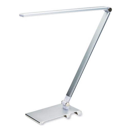 Picture of LED Desk Lamp with Dimmer, 2-Point Adjustable Neck, 15" High, Silver, Ships in 4-6 Business Days