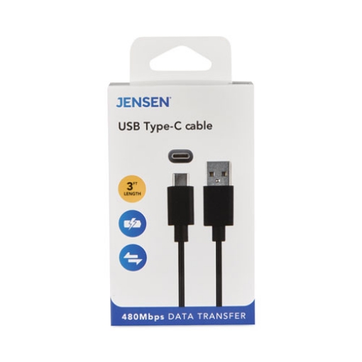 Picture of USB-A to USB-C Cable, 3 ft, Black