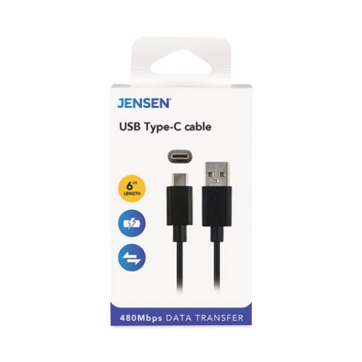 Picture of USB-A to USB-C Cable, 6 ft, Black