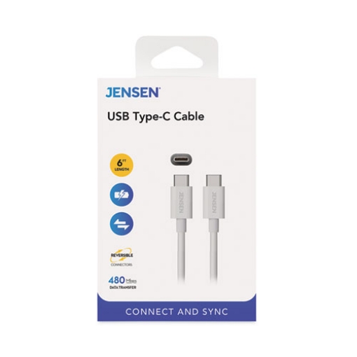 Picture of USB-C 3.1 Type-C, 480 Mbps, 6 ft, White