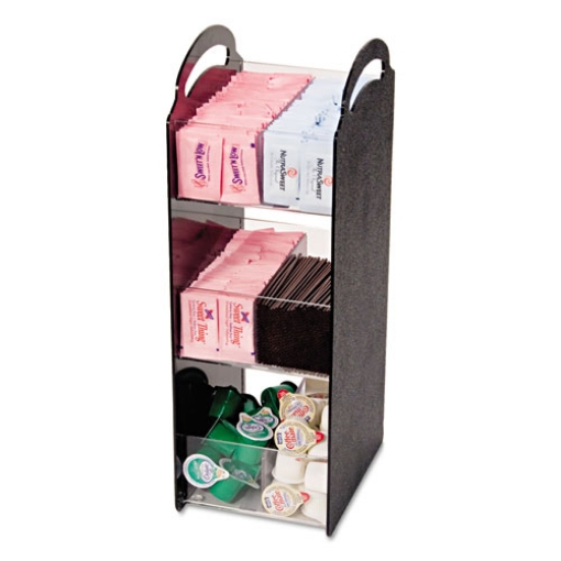 Picture of Compact Condiment Organizer, 6 Compartments, 6.13 x 8 x 18, Black