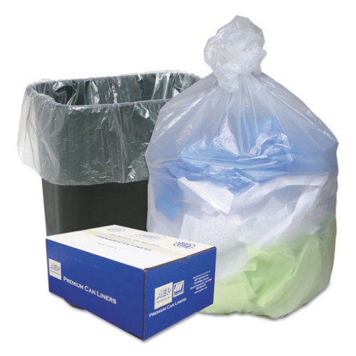 Picture of Can Liners, 16 gal, 8 mic, 24" x 33", Natural, 50 Bags/Roll, 4 Rolls/Carton