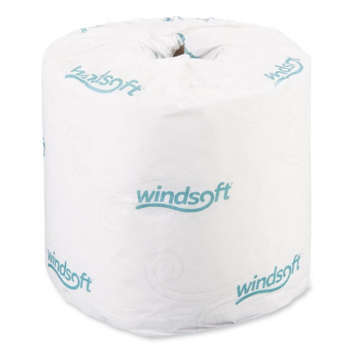 Picture of Bath Tissue, Septic Safe, Individually Wrapped Rolls, 2-Ply, White, 400 Sheets/Roll, 24 Rolls/Carton