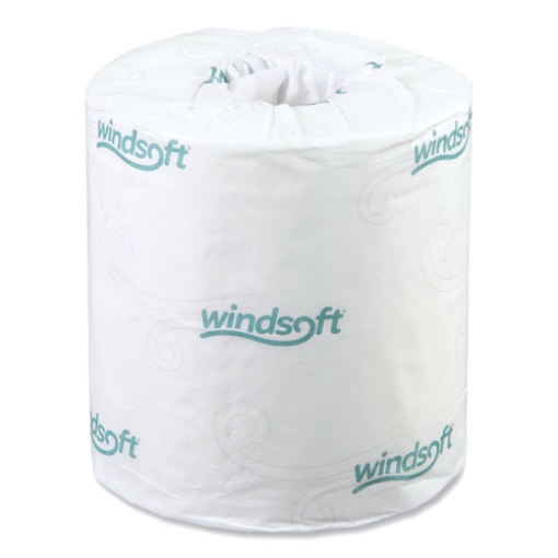 Picture of Bath Tissue, Septic Safe, Individually Wrapped Rolls, 2-Ply, White, 500 Sheets/Roll, 48 Rolls/Carton