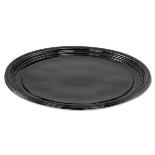 Picture of Caterline Casuals Thermoformed Platters, 12" Diameter, Black. Plastic, 25/Carton