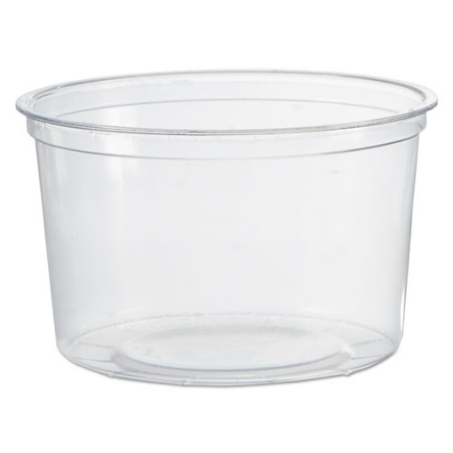 Picture of Deli Containers, 16 oz, Clear, Plastic, 50/Pack, 10 Packs/Carton