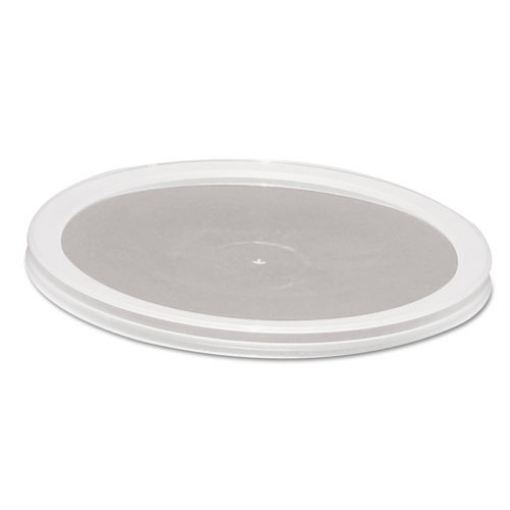 Picture of Deli Container Lids, Over-Cap-Style, Clear, Plastic, 50/Pack, 10 Packs/Carton