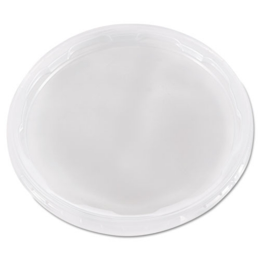 Picture of Deli Container Lids, Plug-Style, Clear, Plastic, 50/Pack, 10 Packs/Carton