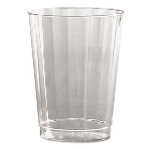 Picture of Classic Crystal Plastic Tumblers, 10 Oz, Clear, Fluted, Tall, 20/pack, 12 Packs/carton
