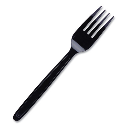 Picture of Cutlery For Cutlerease Dispensing System, Fork, 6", Black, 960/box