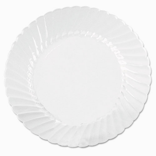 Picture of Classicware Plates, Plastic, 10.25" Dia, Clear, 18/bag, 8 Bags/carton