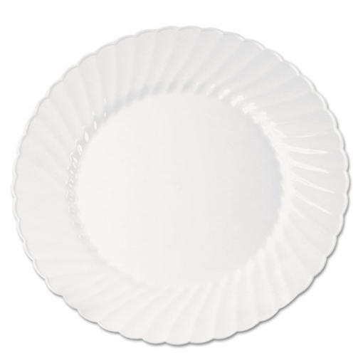 Picture of Classicware Plastic Plates, 9" Dia, White, 10/pack, 18 Packs/carton