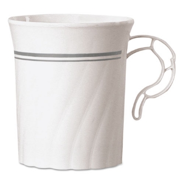 Picture of Classicware Plastic Coffee Mugs, 8 Oz, Silver, 8/pack, 24 Packs/carton