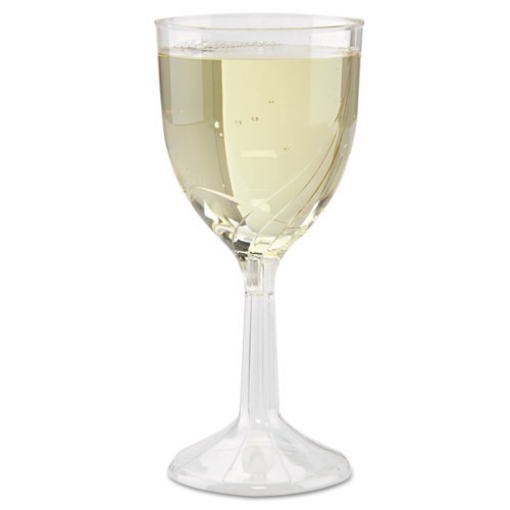 Picture of Classicware One-Piece Wine Glasses, 6 Oz, Clear, 10/pack, 10 Packs/carton