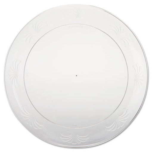 Picture of Designerware Plastic Plates, 9" Dia, Clear, 10 Pack, 18 Packs/carton