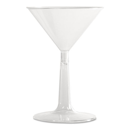 Picture of Comet Plastic Martini Glasses, 6 Oz, Clear, Two-Piece Construction, 12/pack, 8 Packs/carton