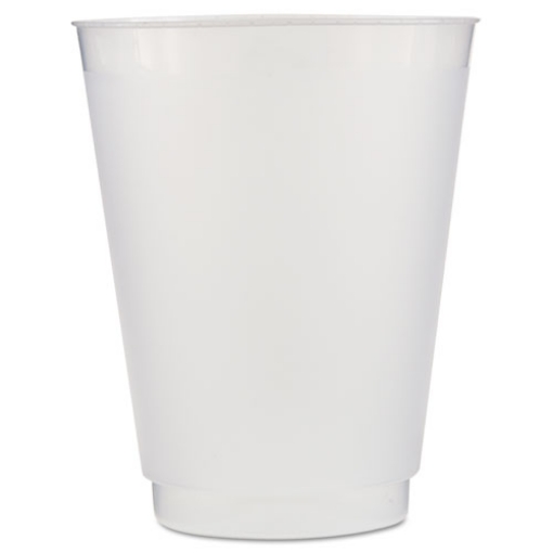 Picture of Front Flex Plastic Cups, 16 Oz, Frosted/translucent, 25 Pack, 20 Packs/carton