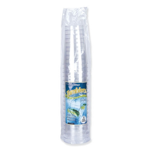 Picture of Comet Plastic Tumblers, 12 Oz, Clear, Tall, 500/carton