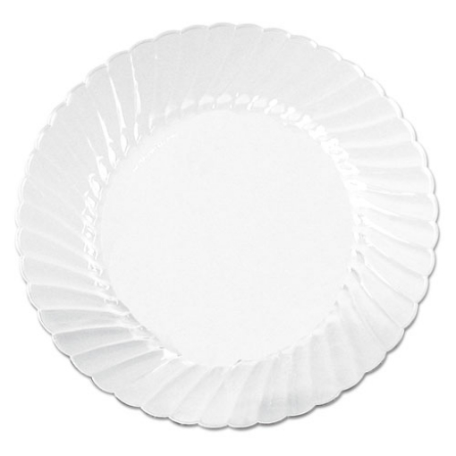 Picture of Classicware Plates, Plastic, 10.25" Dia, Clear, 12/bag, 12 Bags/carton