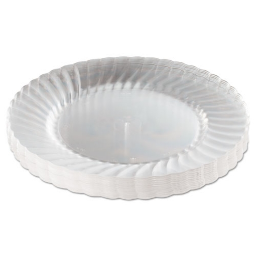 Picture of Classicware Plastic Plates, 9" Dia, Clear, 12/pack, 15 Packs/carton