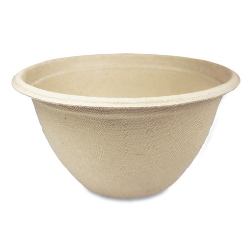 Picture of Fiber Bowls, 12 oz, 4.5" dia x 2.5" h, Natural, Paper, 500/Carton